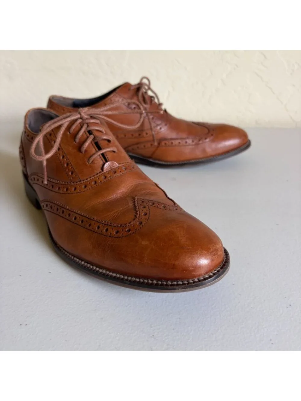 Cole Haan Williams Wingtip Oxford British Tan Men's US 8